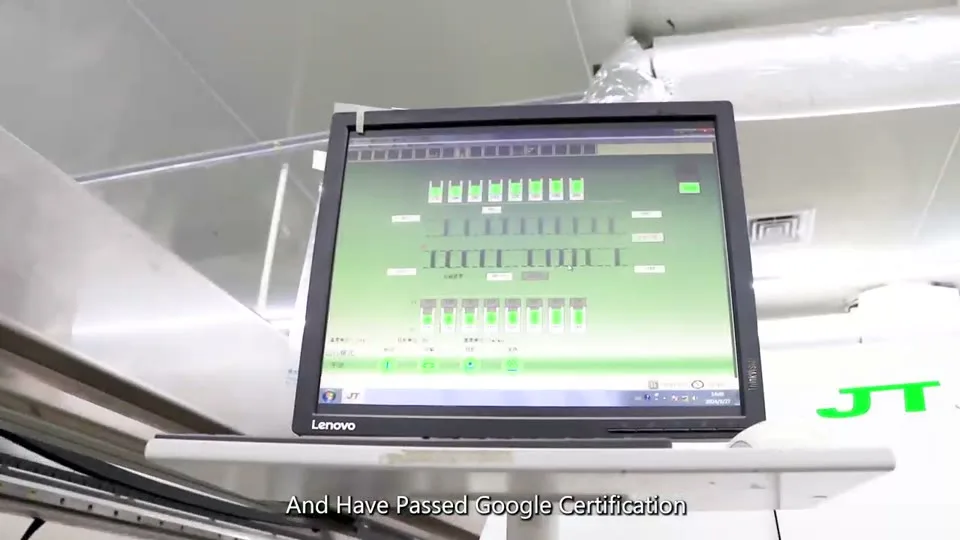 Factory monitoring screen used in JUNUO production